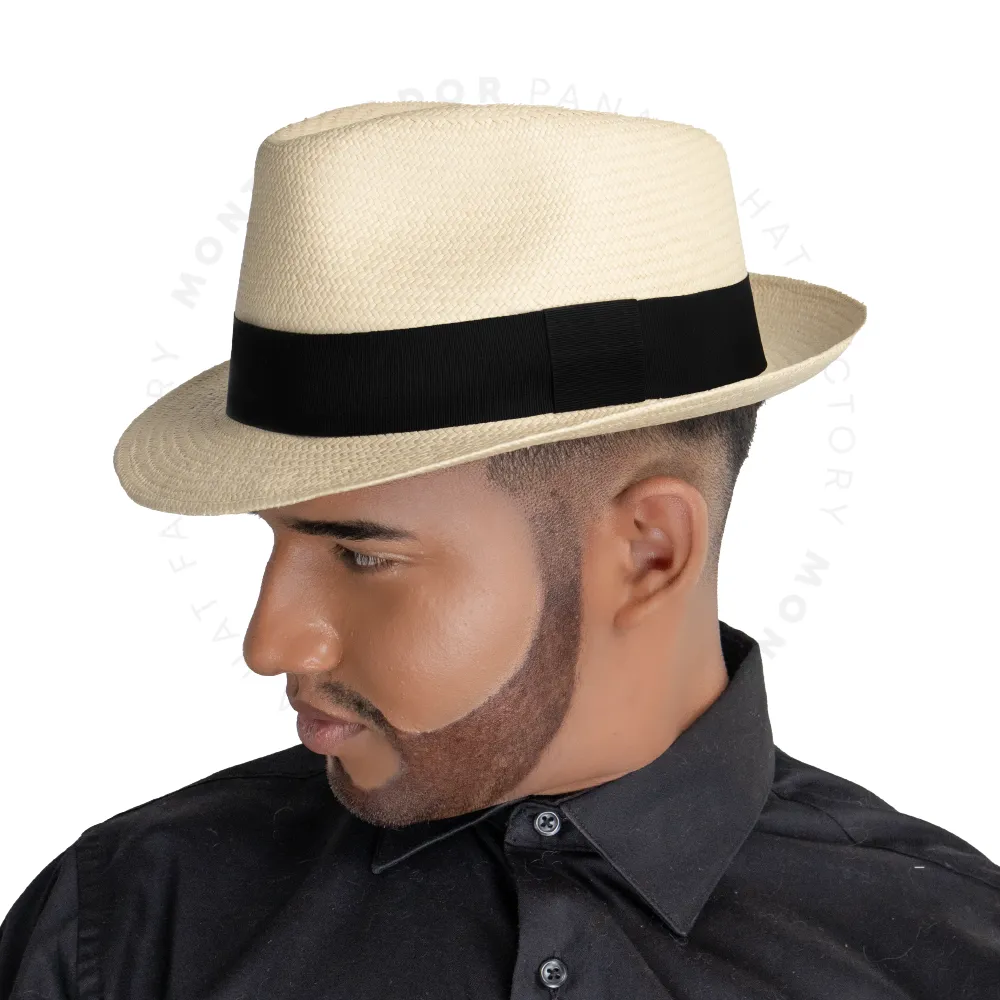 Panama Hat Cuban Montecristi Style Short Brim Original Toquilla Straw