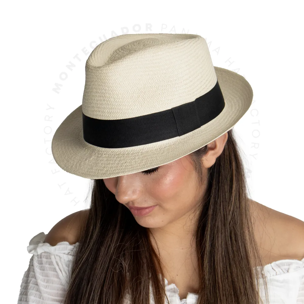 Panama Hat Cuban Montecristi Style Short Brim Original Toquilla Straw