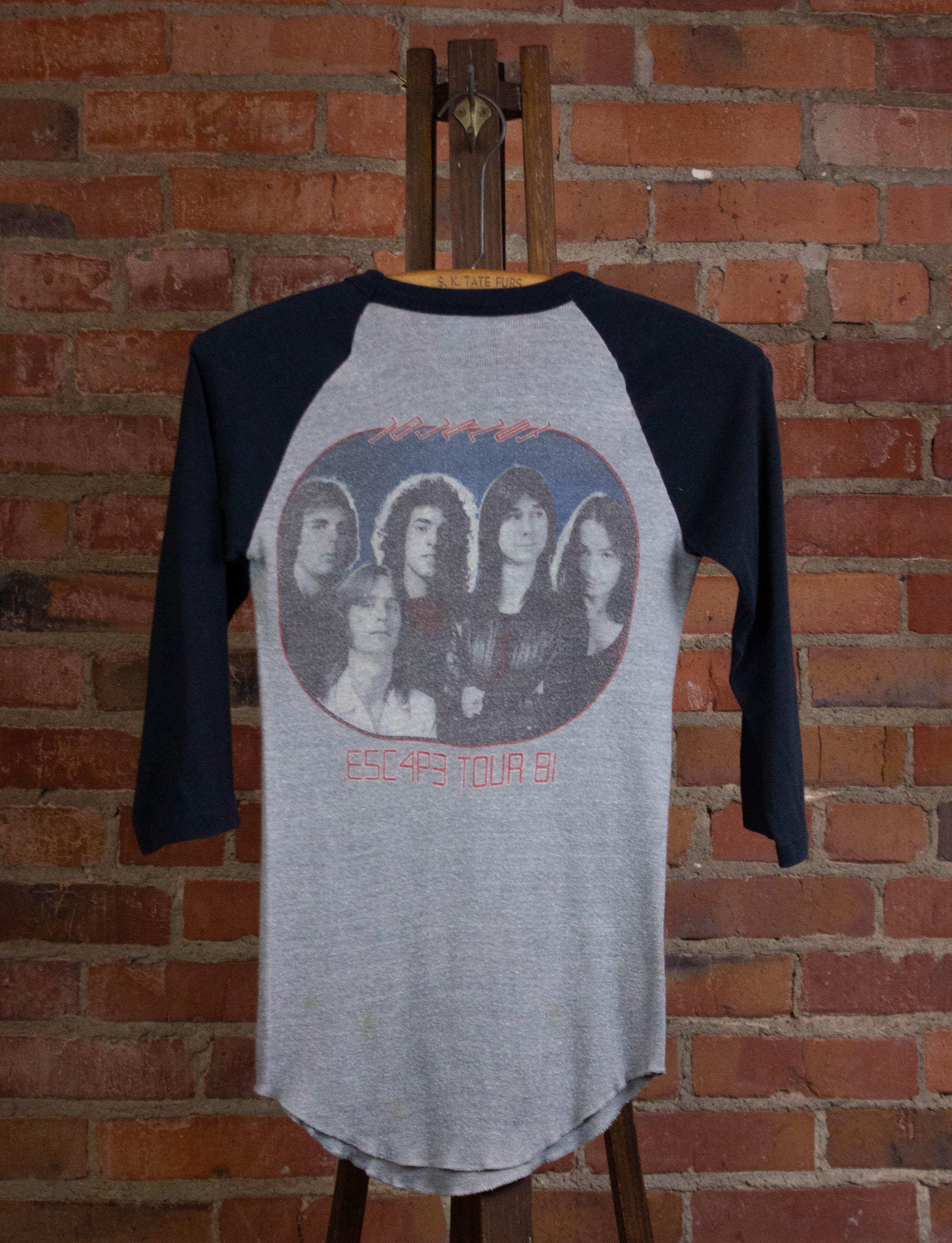 Vintage Journey 1981 Escape Tour Raglan Concert T Shirt Gray and Black 