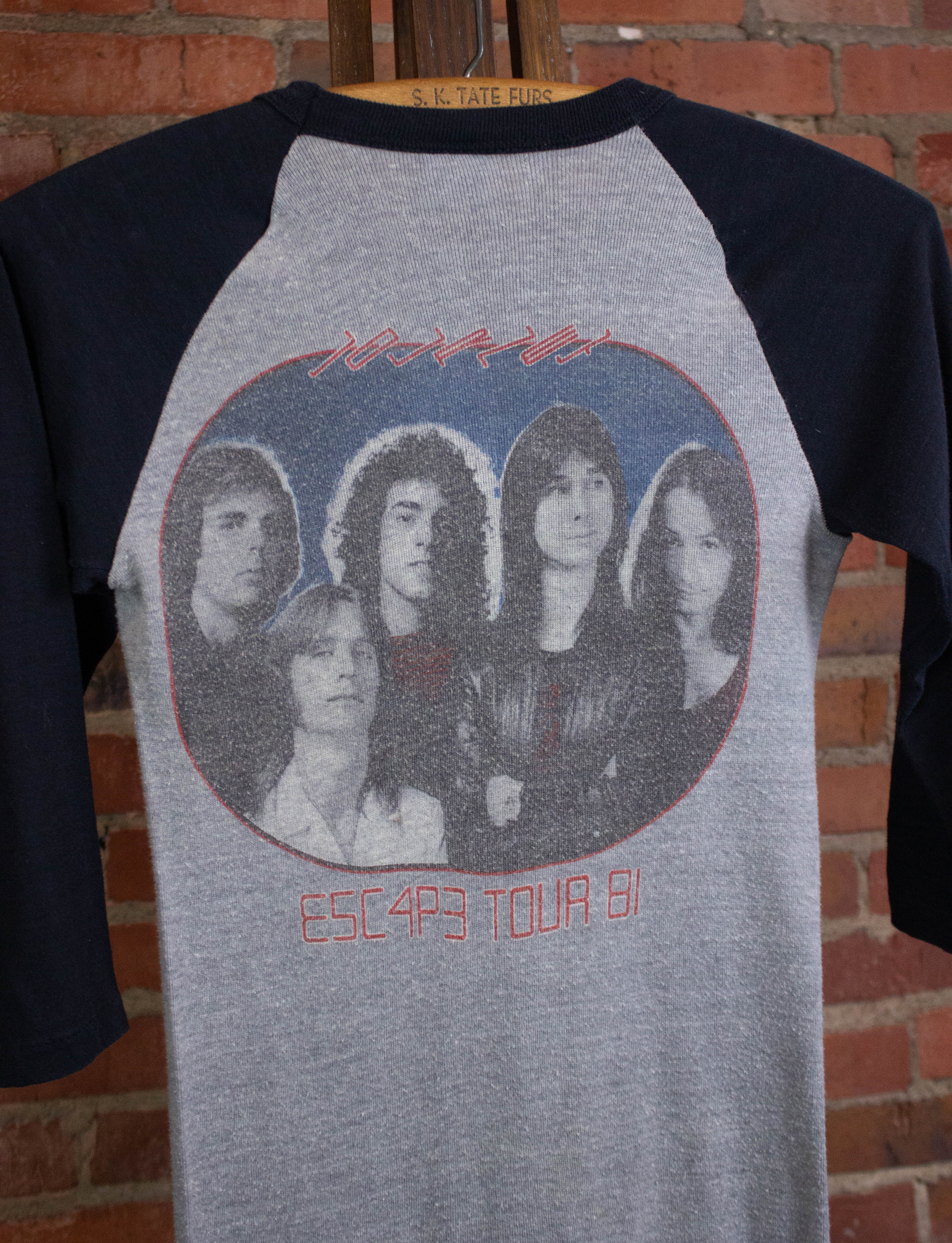 Vintage Journey 1981 Escape Tour Raglan Concert T Shirt Gray and Black 