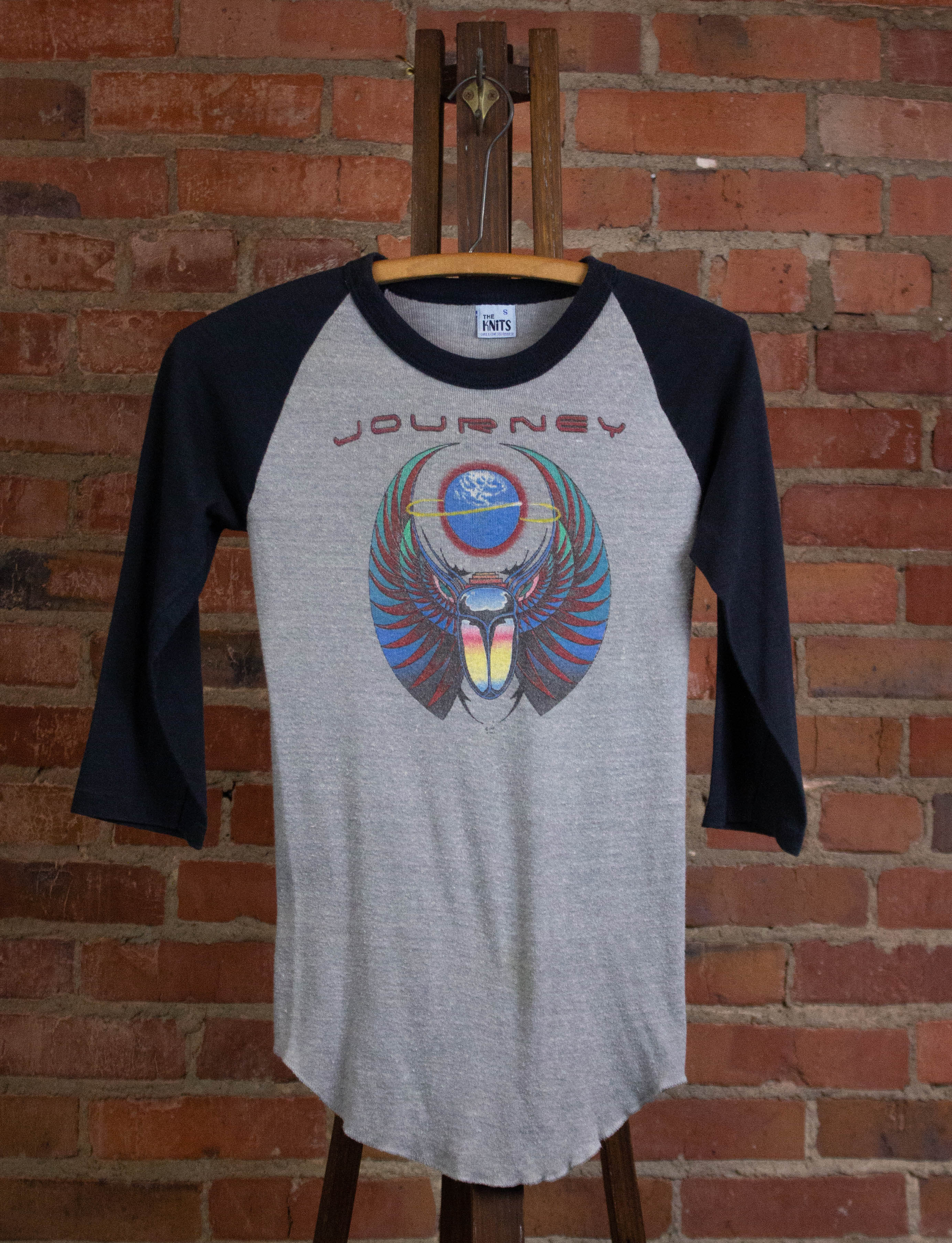 Vintage Journey 1981 Escape Tour Raglan Concert T Shirt Gray and Black 