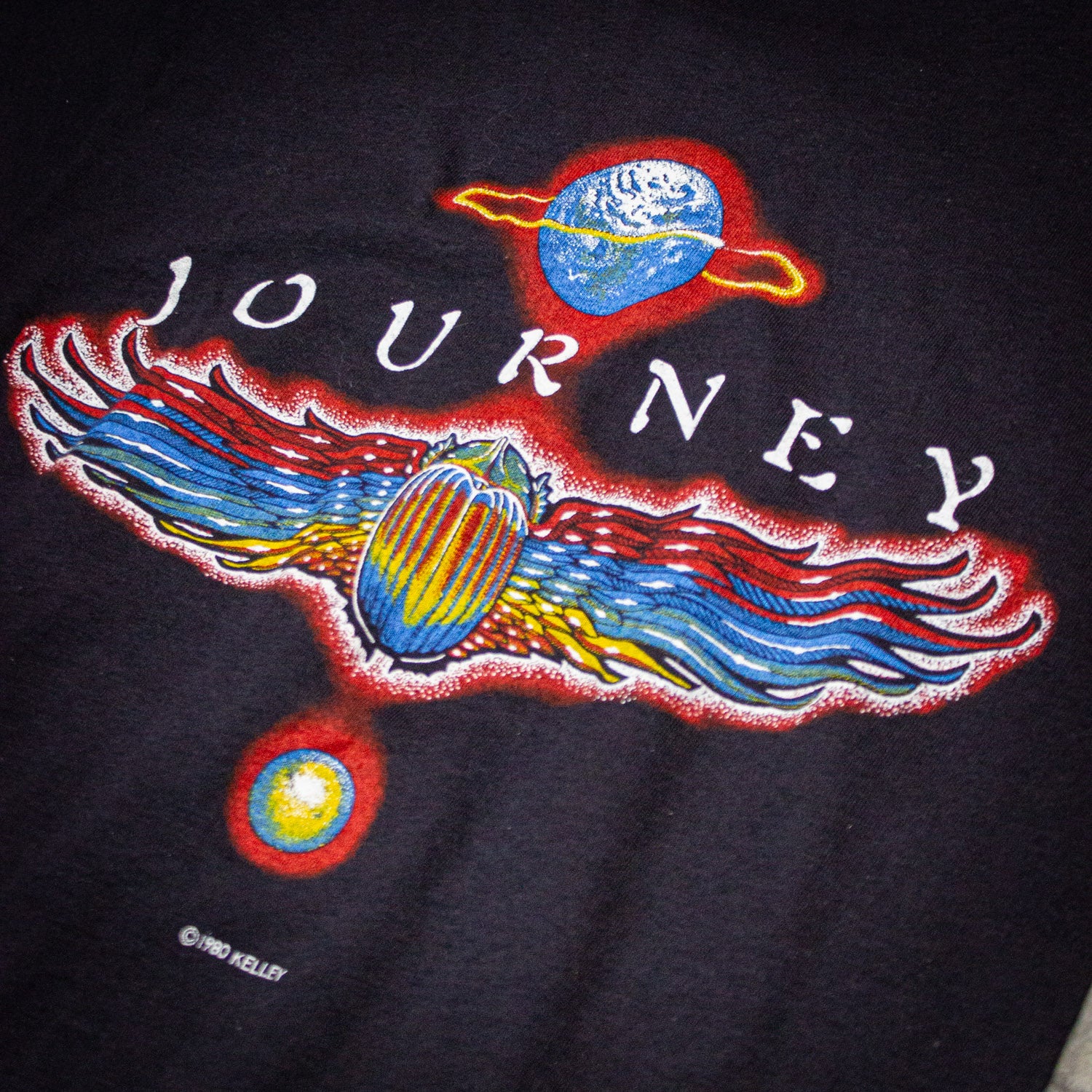 Vintage Journey Captured Tour Concert T-Shirt 1982 Black