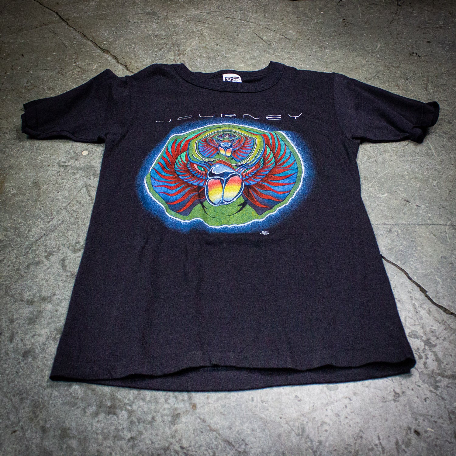 Vintage Journey Captured Tour Concert T-Shirt 1982 Black