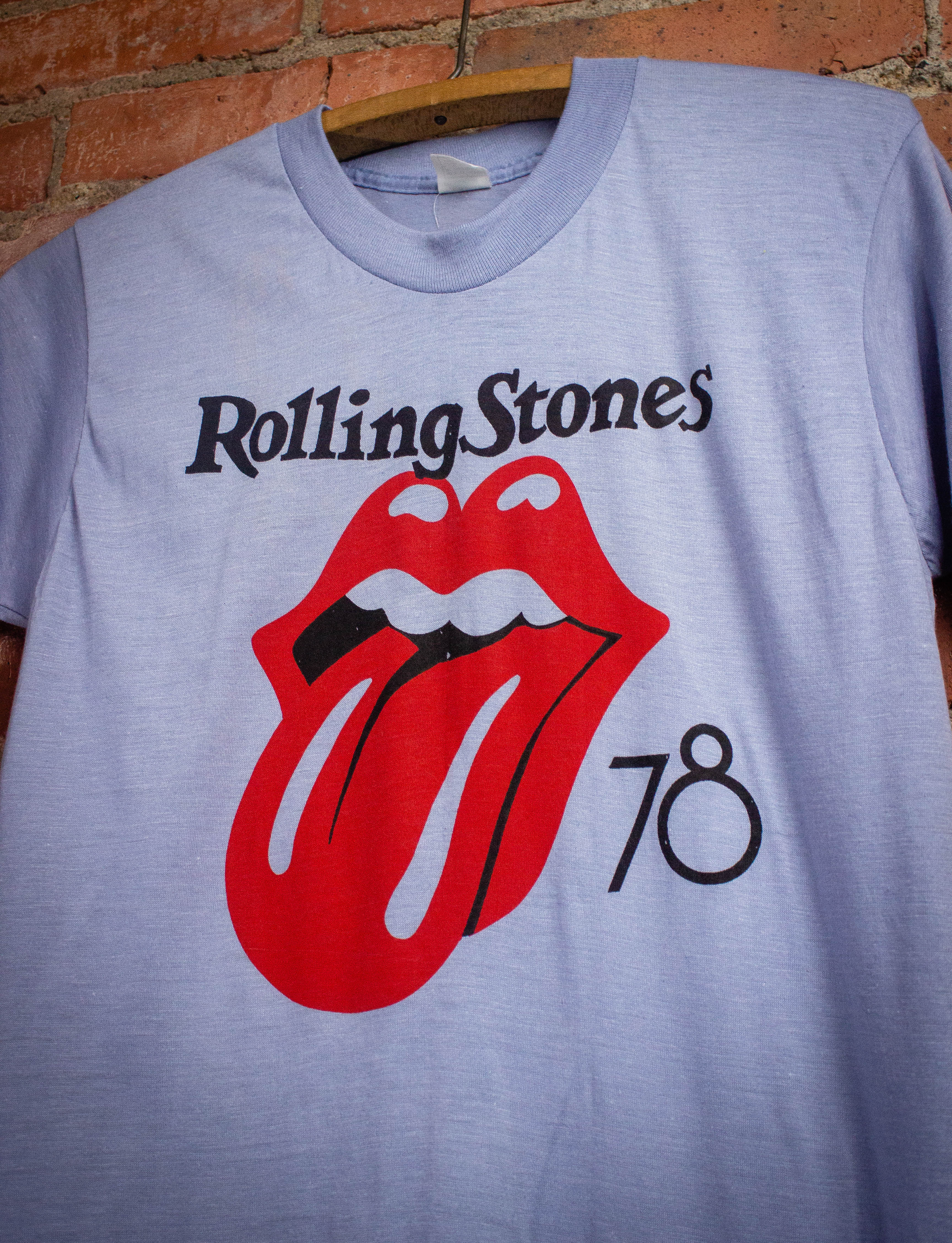 Vintage Rolling Stones Concert T Shirt 1978 Blue