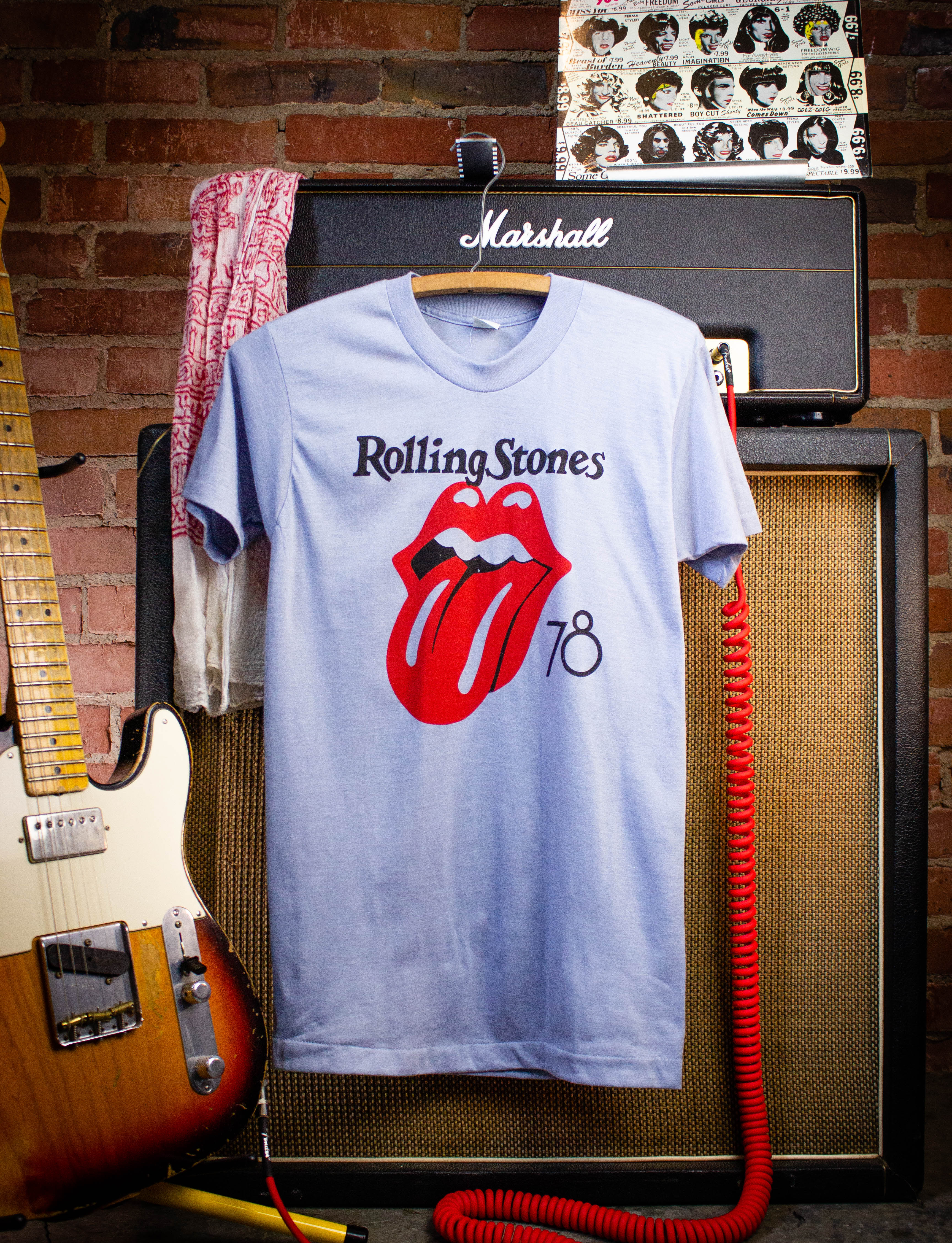 Vintage Rolling Stones Concert T Shirt 1978 Blue