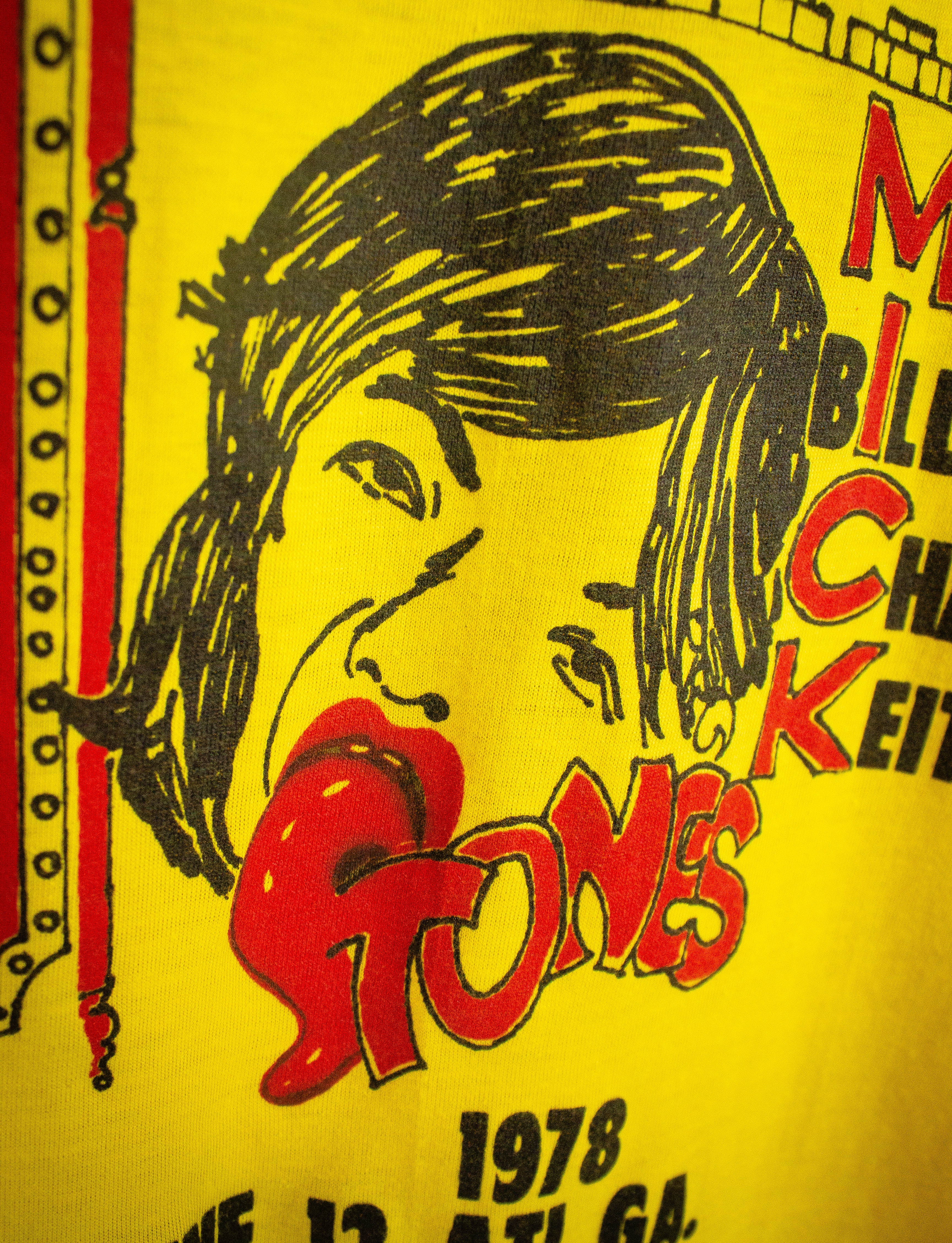 Vintage Rolling Stones Fox Theatre Concert T Shirt 1978 Yellow