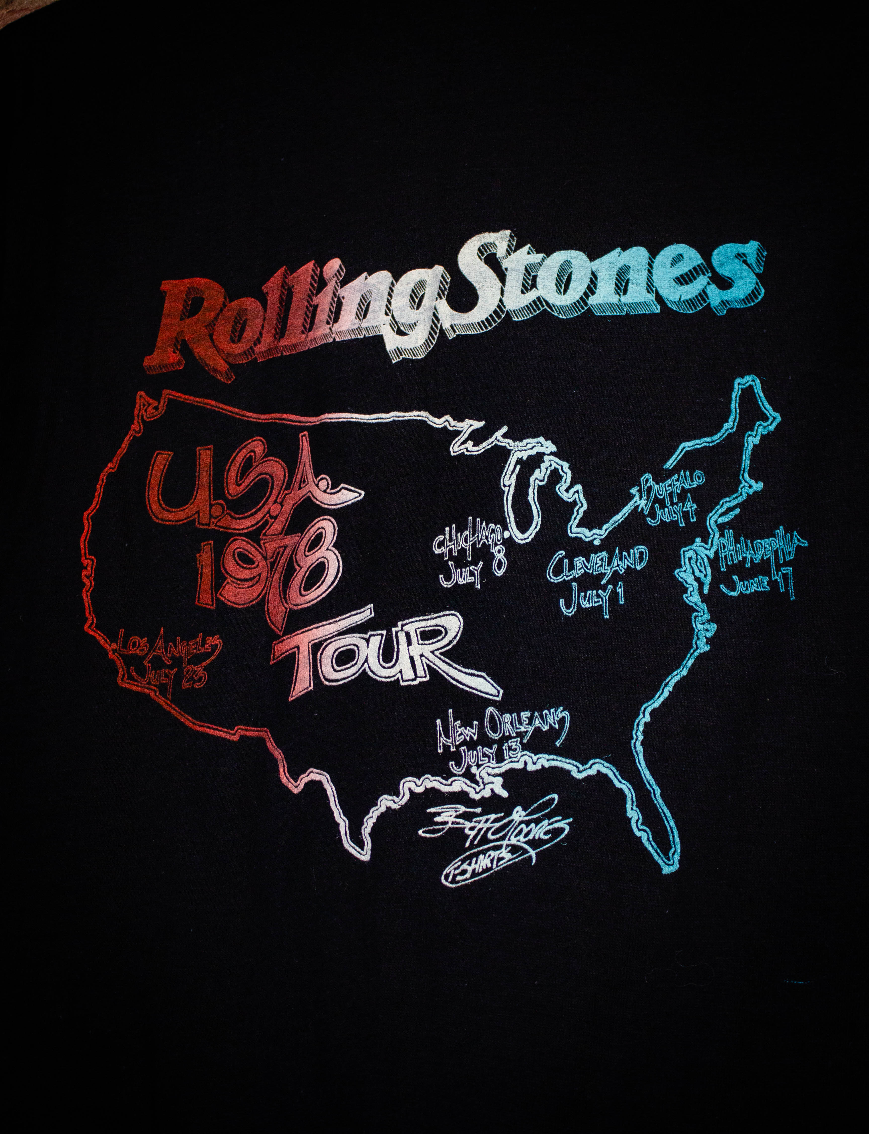 Vintage Rolling Stones Some Girls USA Tour Concert T Shirt 1978 