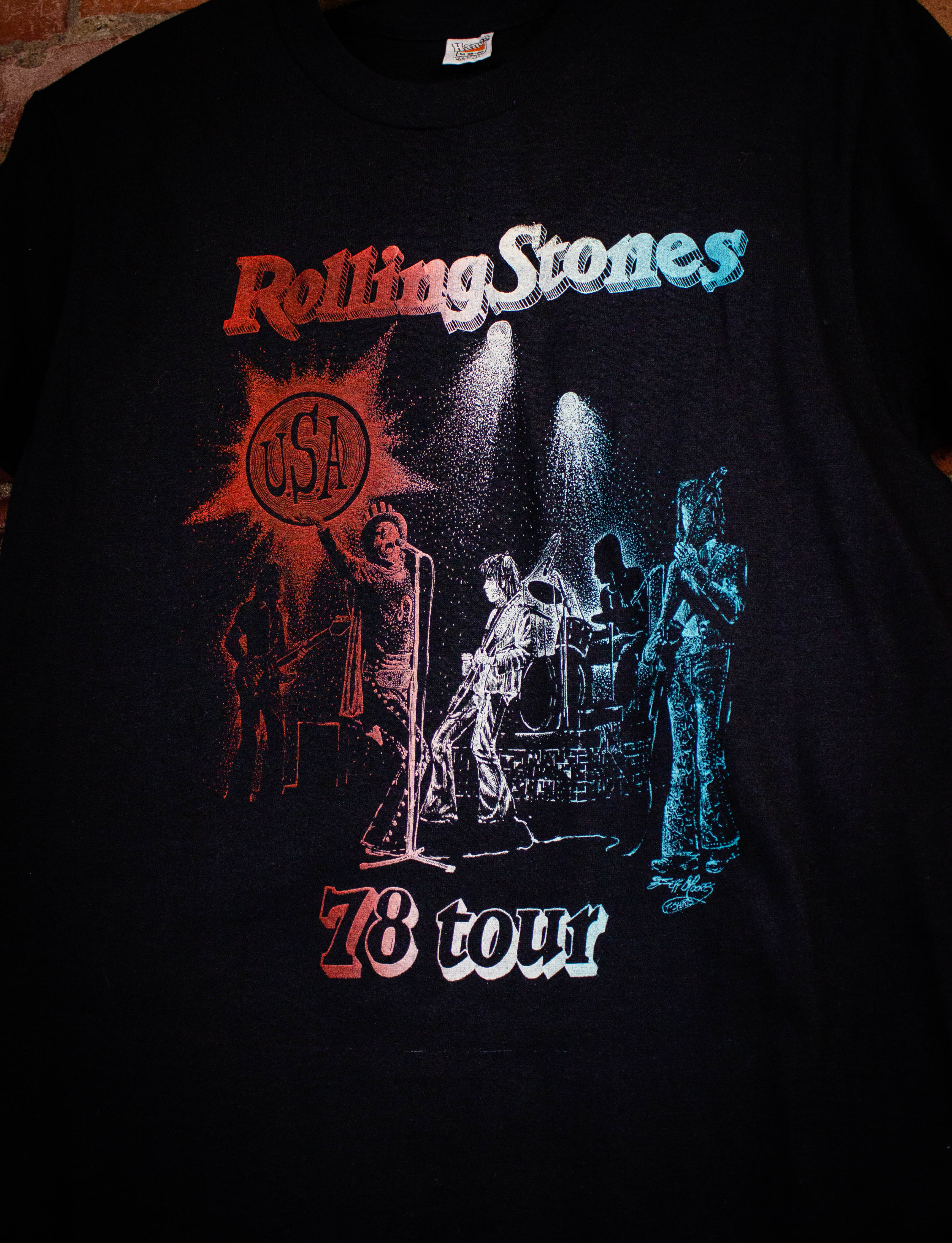 Vintage Rolling Stones Some Girls USA Tour Concert T Shirt 1978 