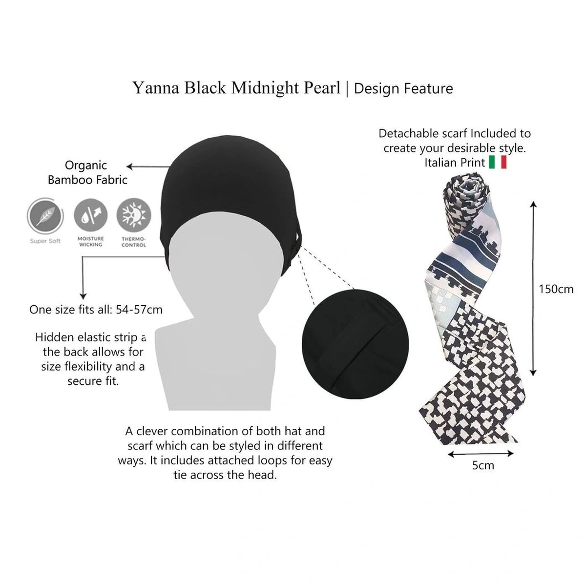 Yanna Black Midnight Pearl