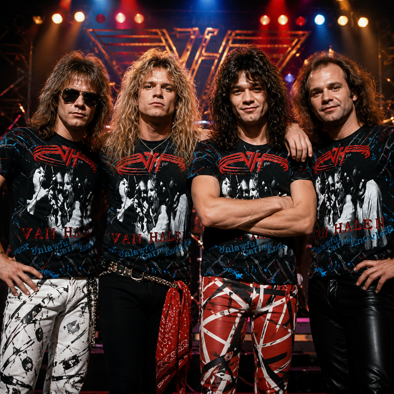 1991 Van Halen Unlawful Carnage All Over Print Tour T-shirt