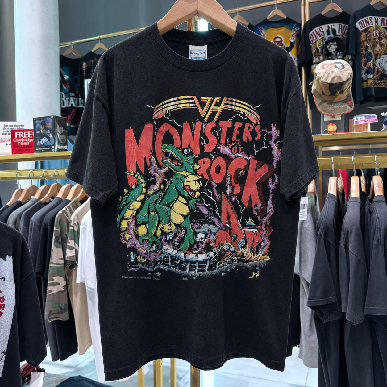 Vintage 80s VAN HALEN Monsters Of Rock 1988 tour concert t-shirt
