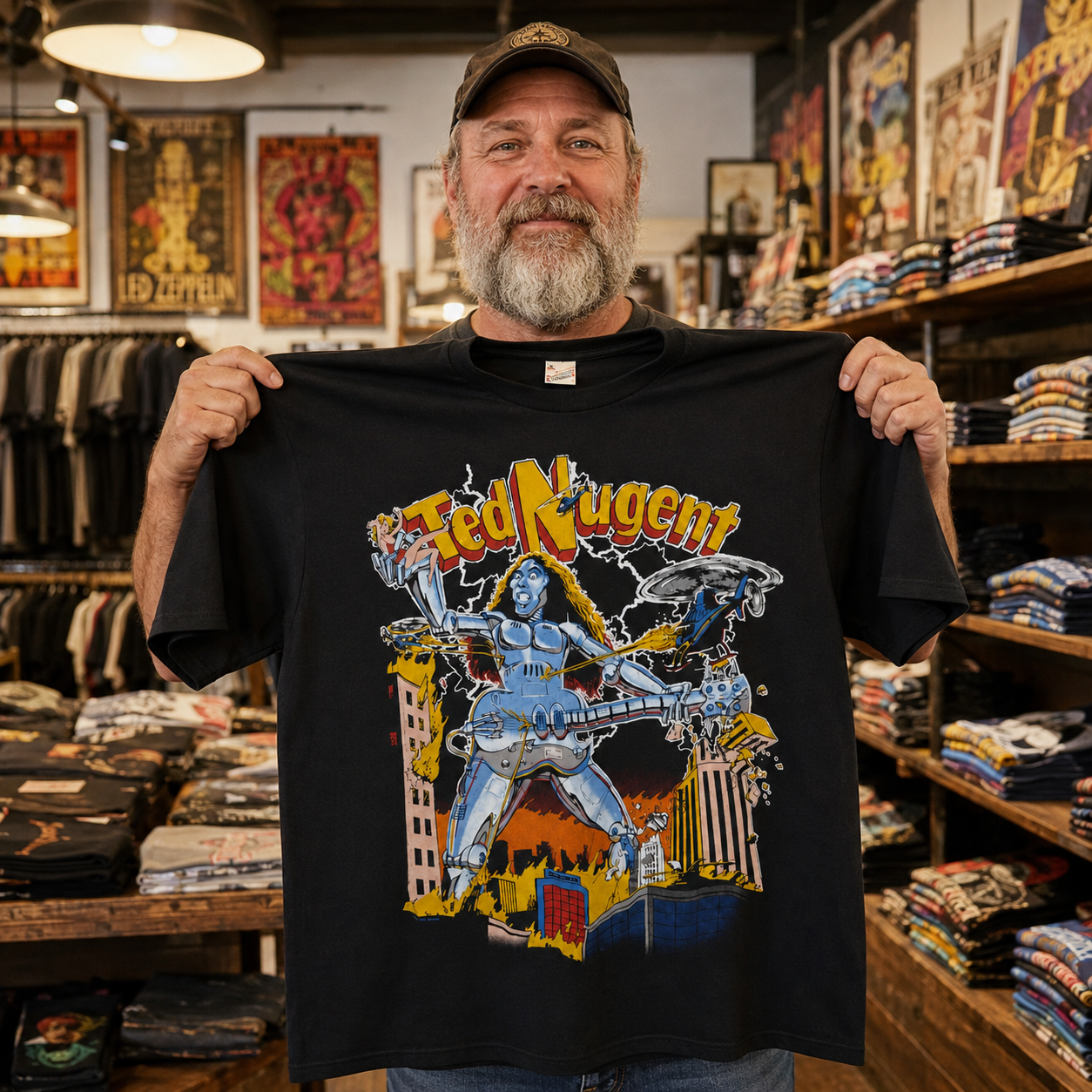 1987 Ted Nugent The Metal Maniac is Back Vintage Rock Band Tour Tee