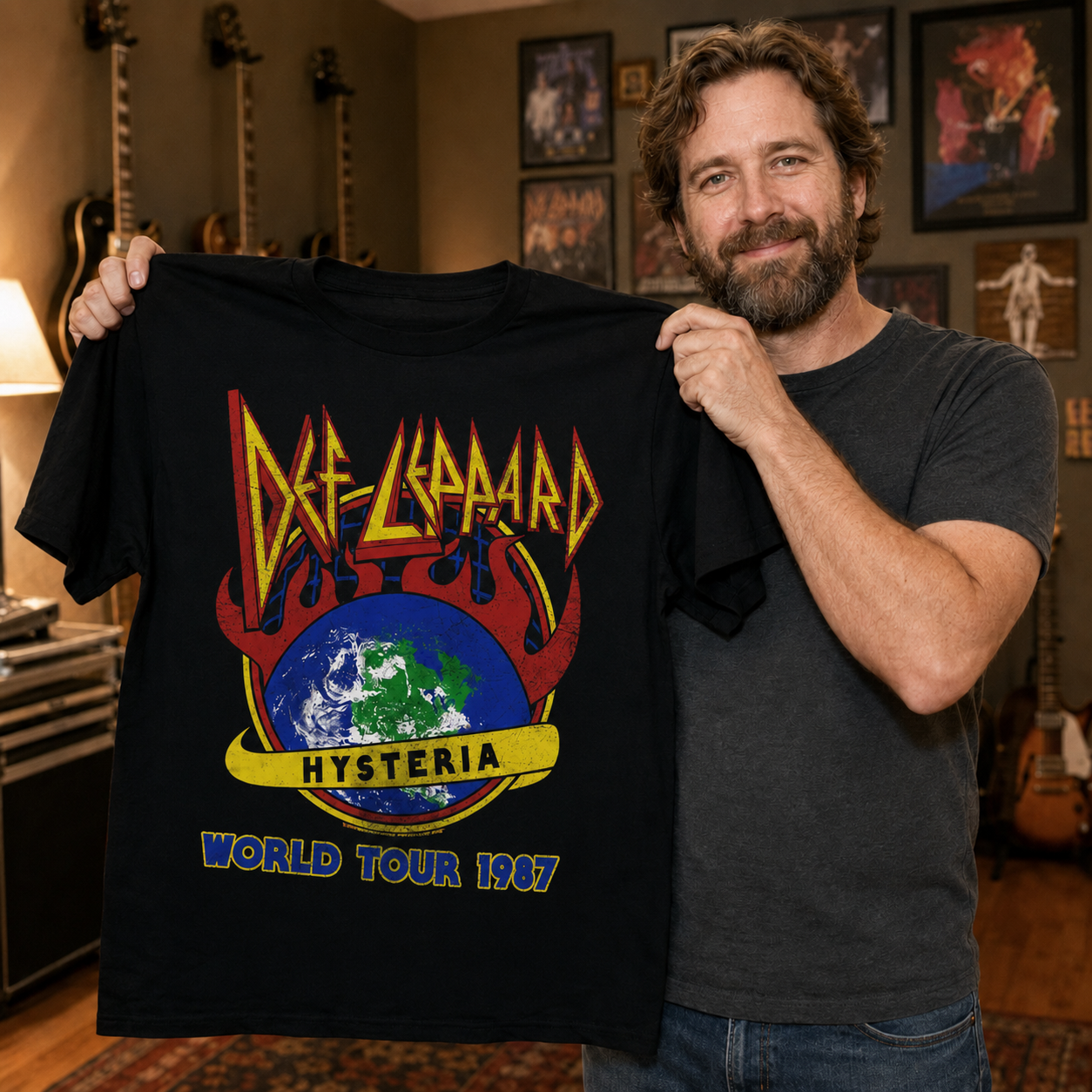 Def Leppard Hysteria World Tour 1987 T-Shirt