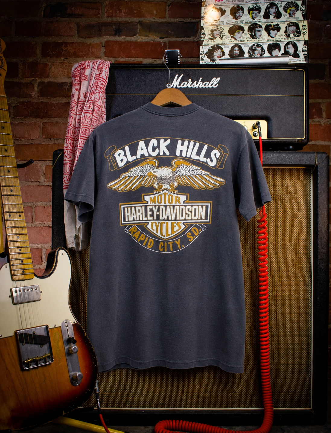 Vintage 1987 Black Hills Sturgis Skeleton Rider Motorcycle Graphic T Shirt