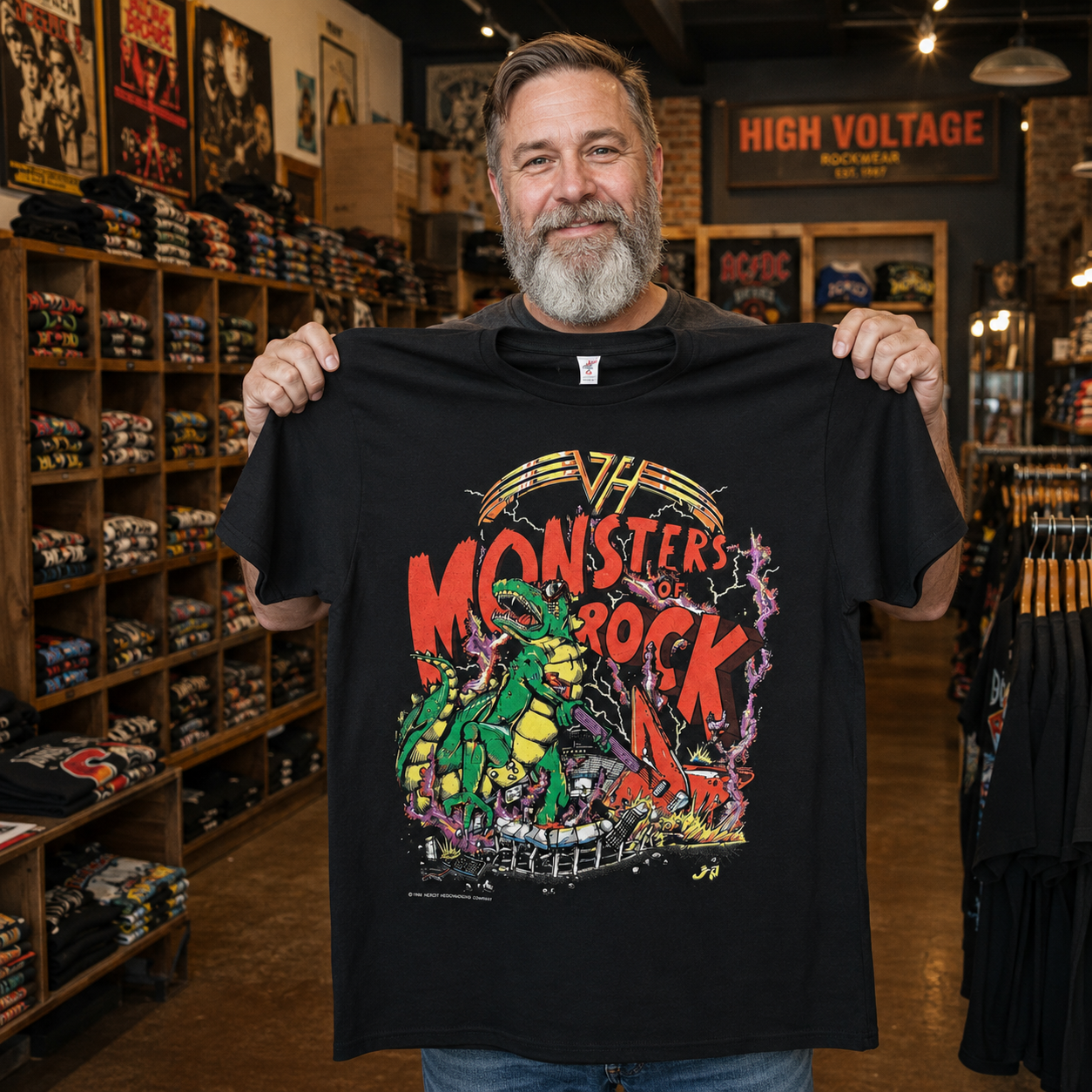 Vintage 80s VAN HALEN Monsters Of Rock 1988 tour concert t-shirt