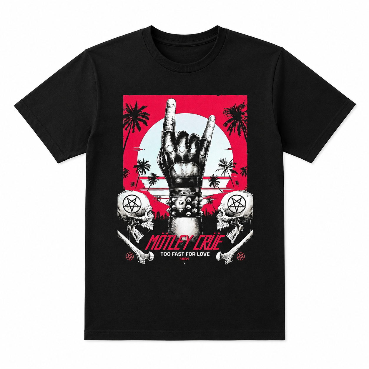 Camiseta Algodon Motley Crue Too Fast For Love