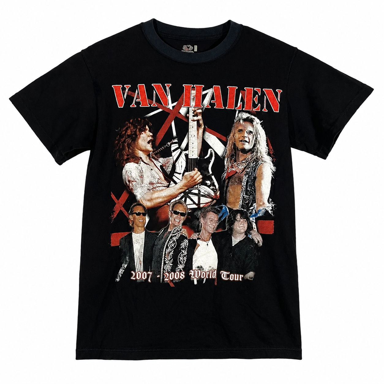 VTG Van Halen David Lee Roth Reunion World Tour 2007-2008 Concert T-Shirt