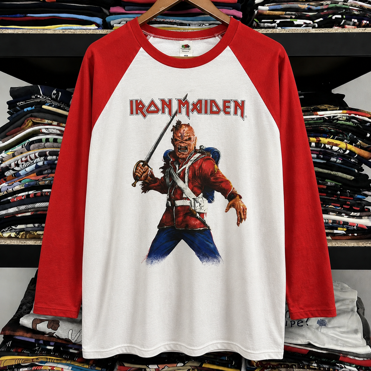 Rare Hard To Find Vintage Iron Maiden Raglan T-Shirt, Nearly Sold Out Collectors Piece