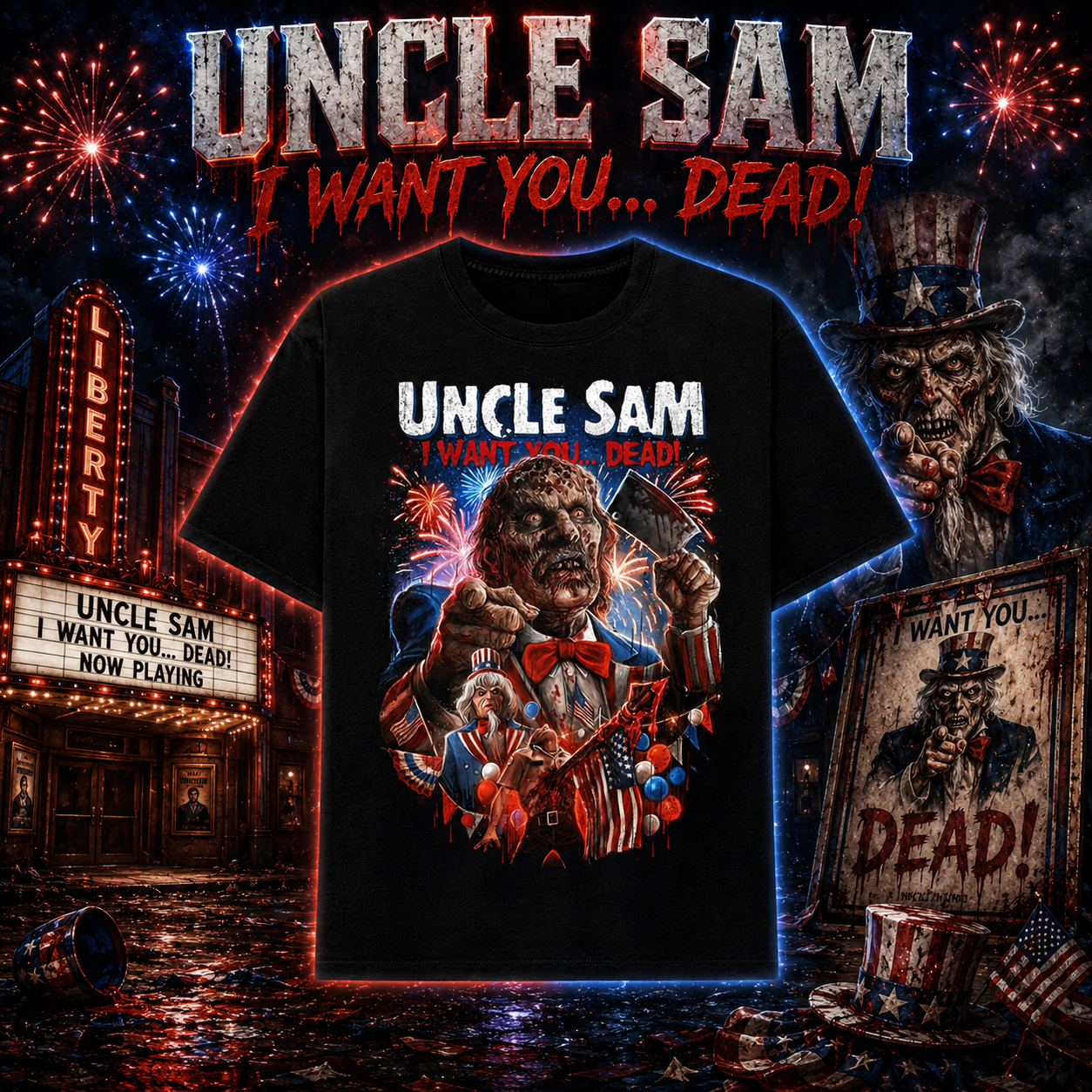 Uncle Sam: I Want You Dead T-Shirt (Comfort Colors)