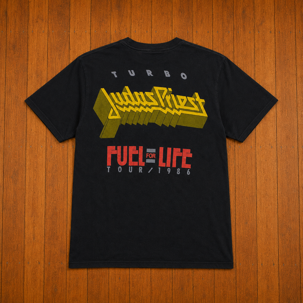 Vintage Judas Priest Fuel For Life Concert T Shirt 1986 Black