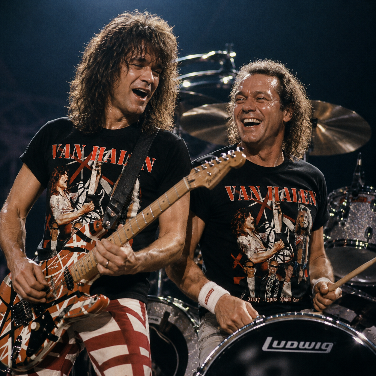 VTG Van Halen David Lee Roth Reunion World Tour 2007-2008 Concert T-Shirt