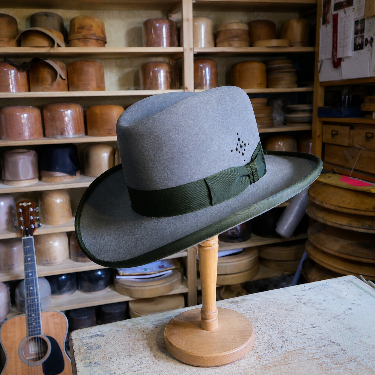 Western Style Homburg Hat