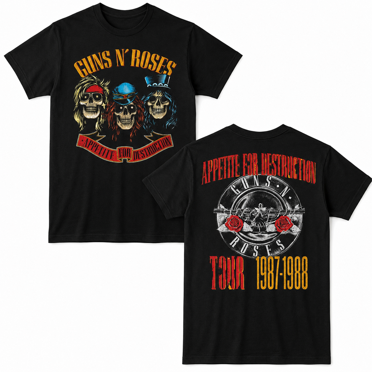 GUNS N' ROSES Eye-Catching T-Shirt, AFD TOUR