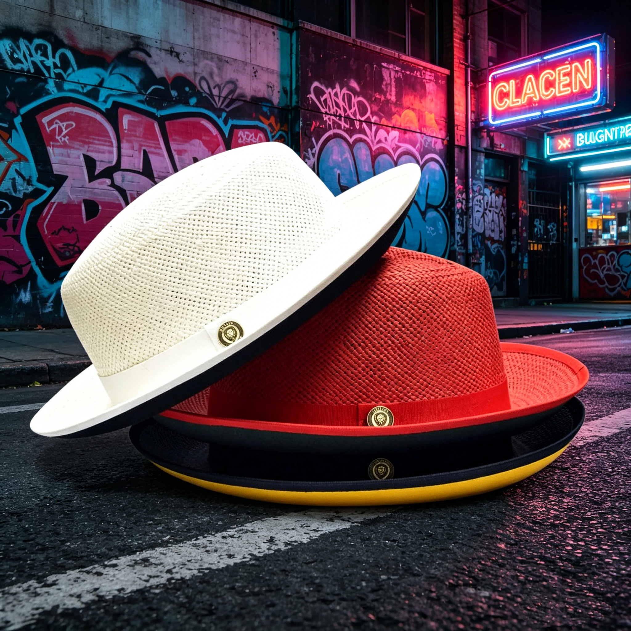 Empire in Multiple Colors Color Bottom Straw Fedora