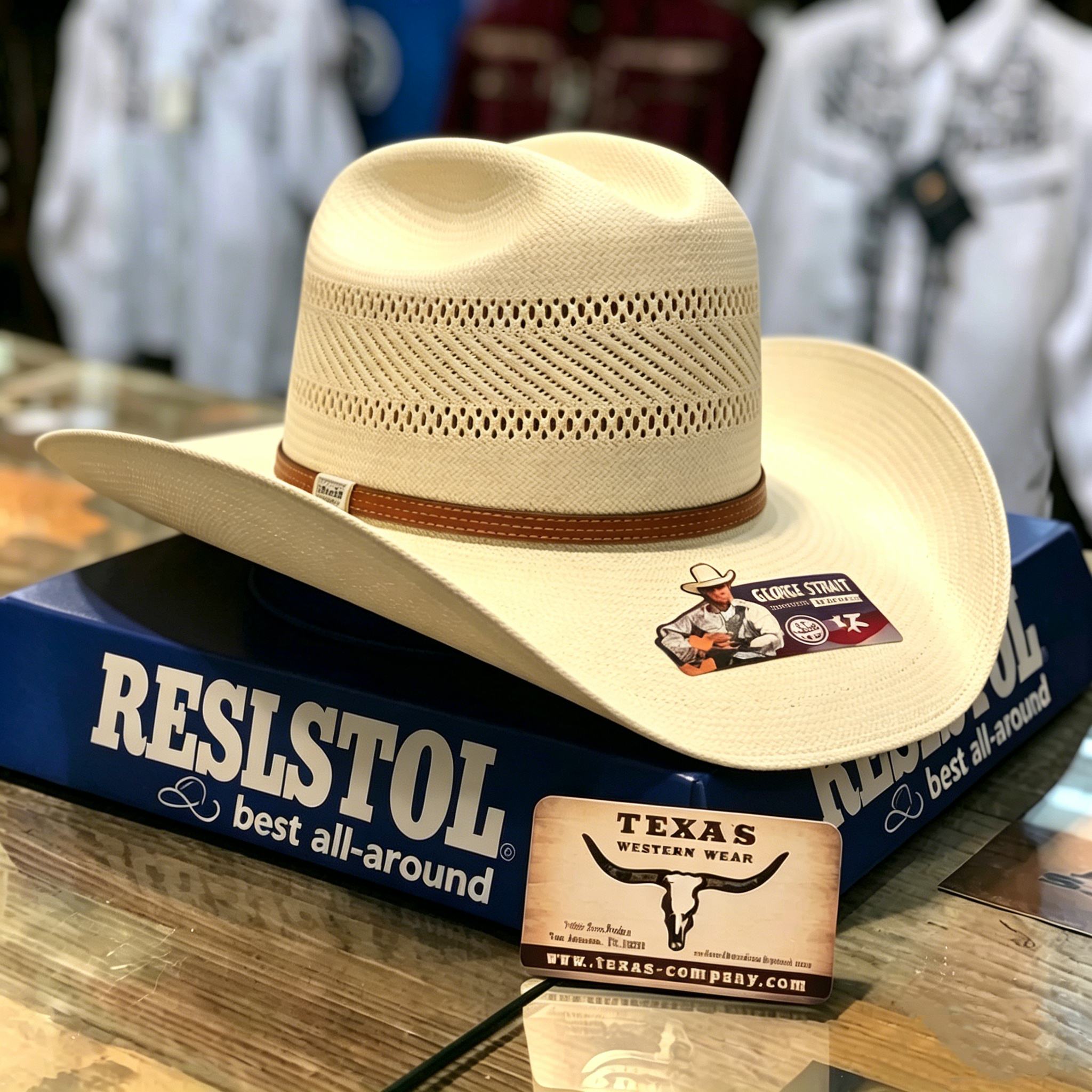 RES George Straight 10x Colt Cowboy Straw Hat