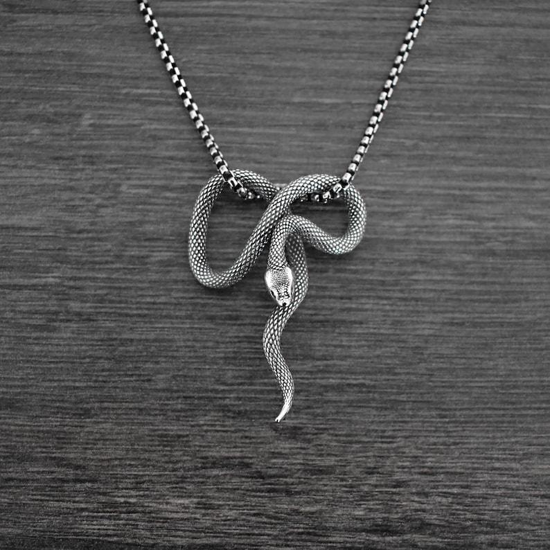 Snake pendant, snake necklace, stainless steel jewelry