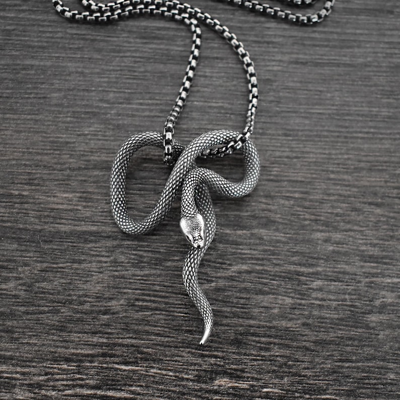 Snake pendant, snake necklace, stainless steel jewelry