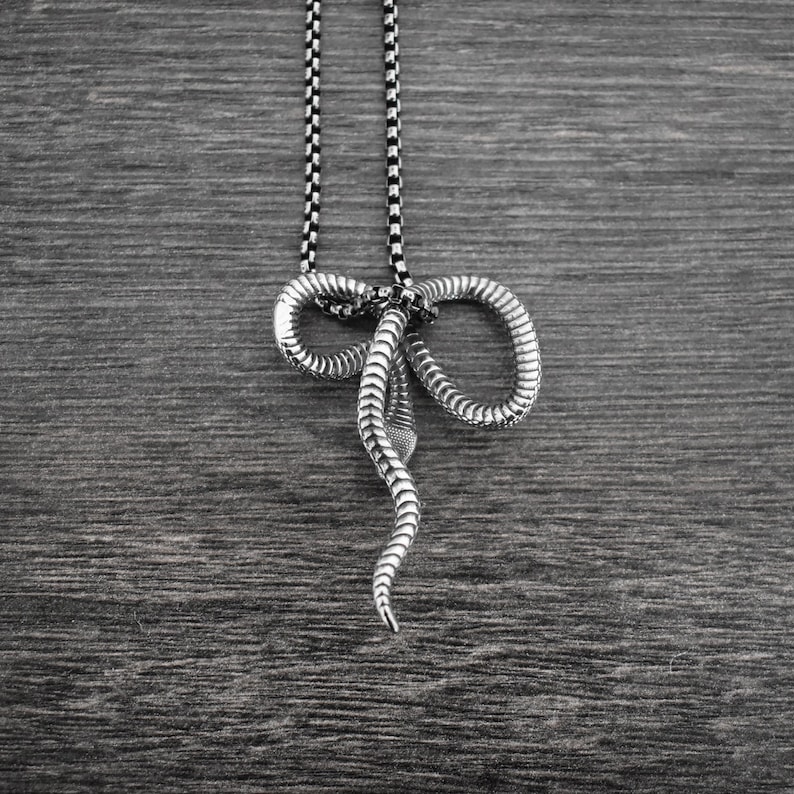Snake pendant, snake necklace, stainless steel jewelry