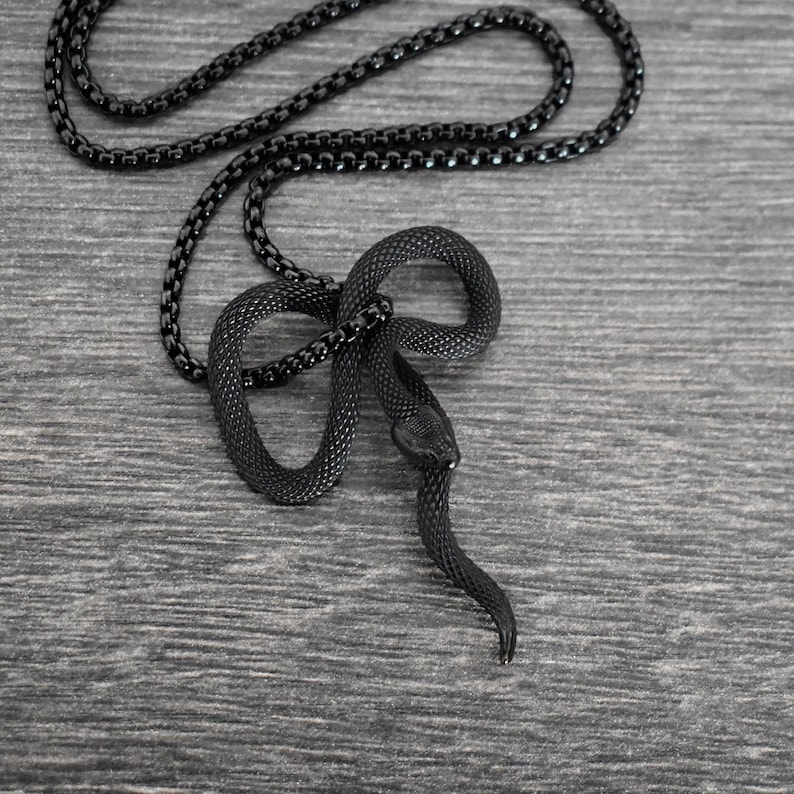 Snake pendant, snake necklace, stainless steel jewelry