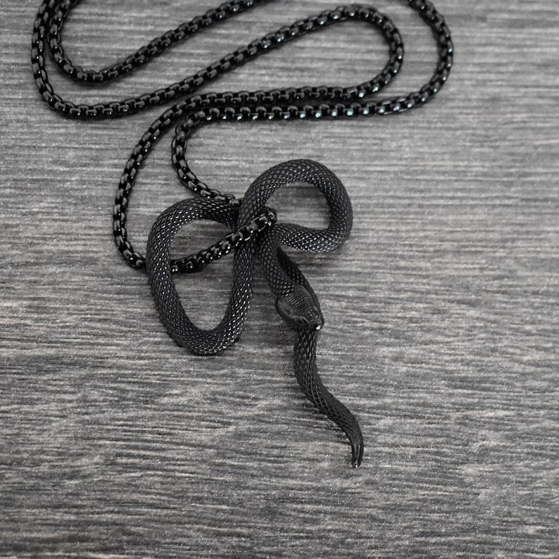 Snake pendant, snake necklace, stainless steel jewelry