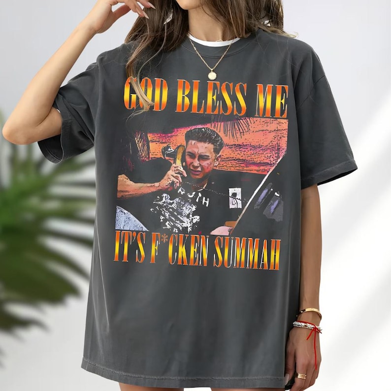 Comfort Colors God Bless Me It’s Summah Shirt, Funny Summer Quote Tee