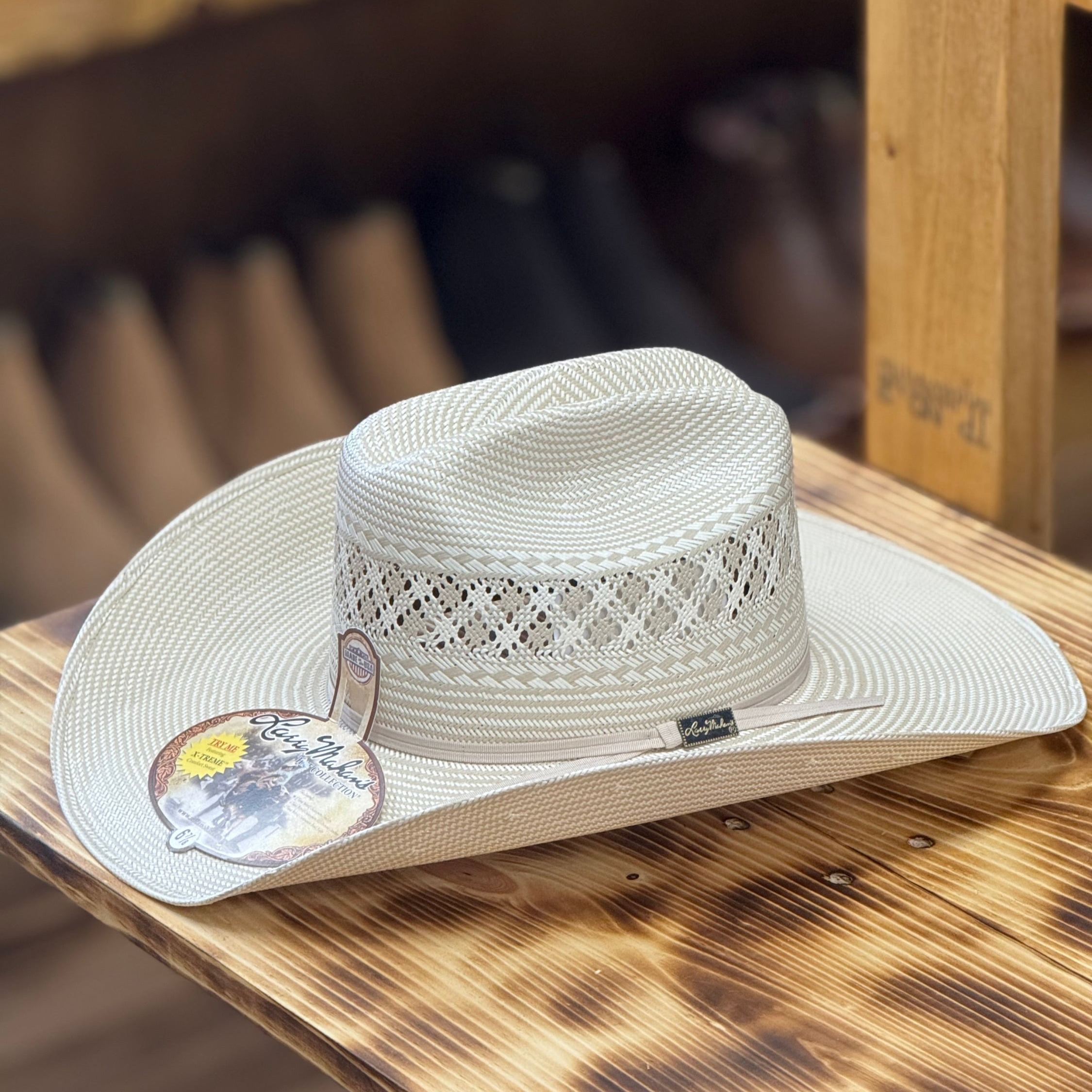 Larry Mahan 10x 42COWX  Straw Hat Cowboy IVORY