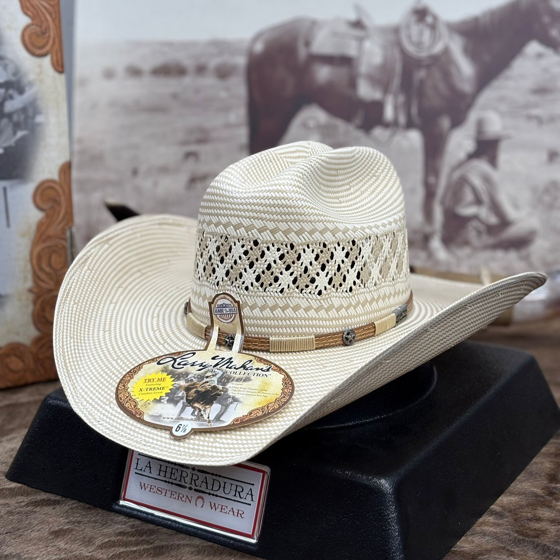 Larry Mahan's 10x MS4V42W Straw Hats Malboro Style