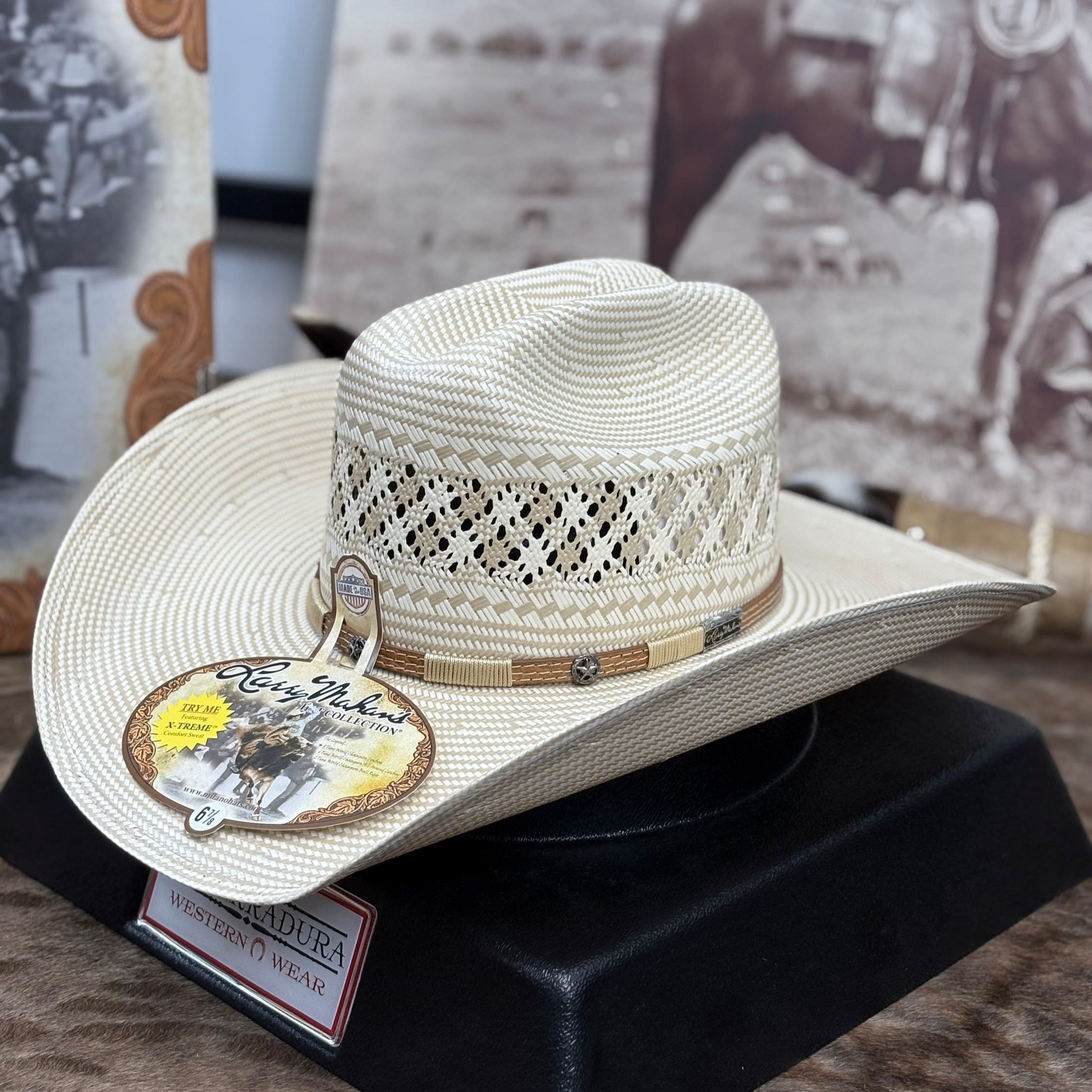 Larry Mahan's 10x MS4V42W Straw Hats Malboro Style