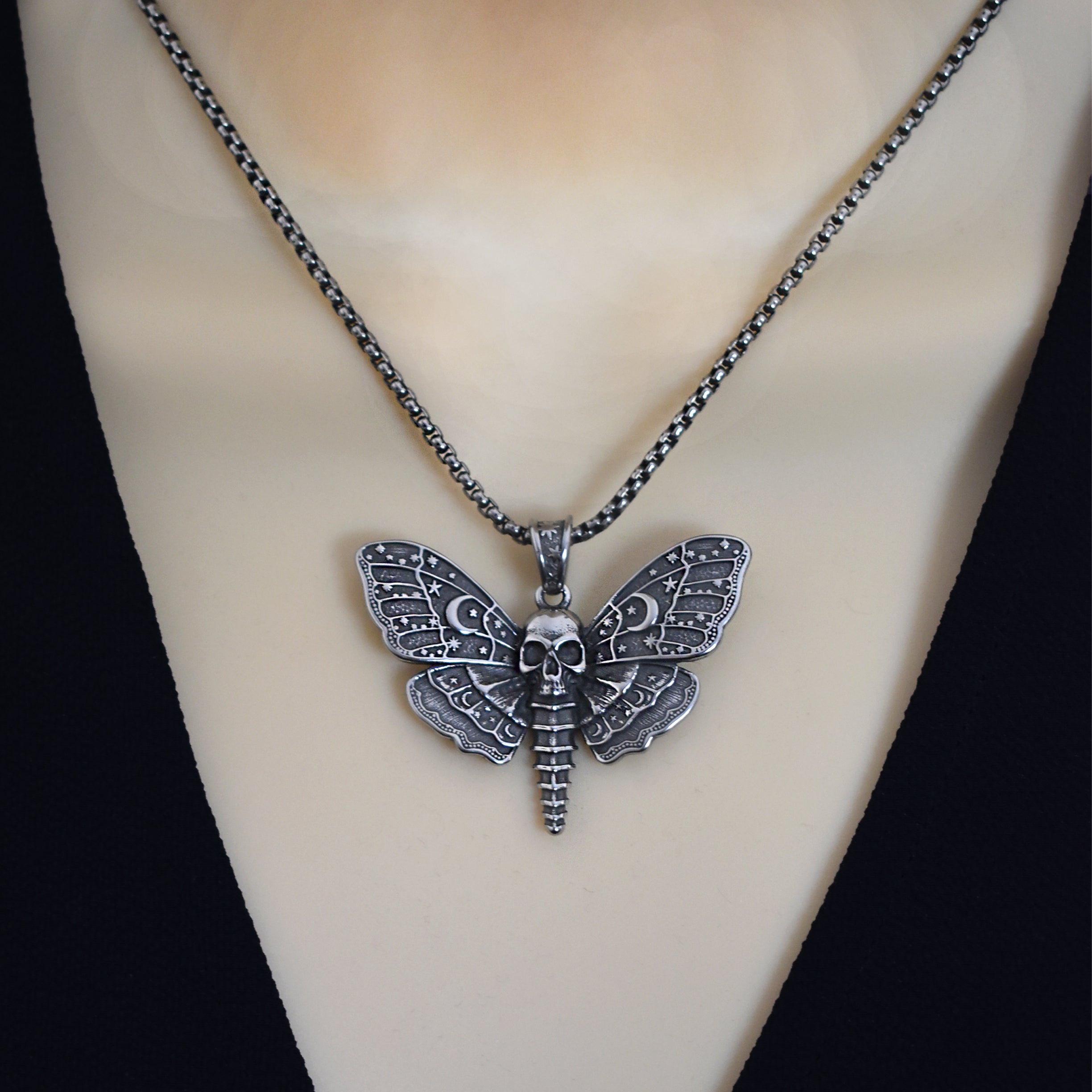 Celestial Death Moth necklace