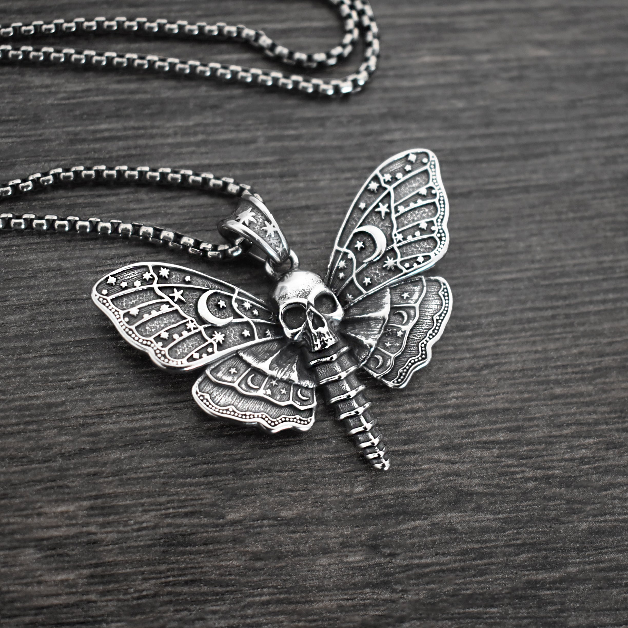 Celestial Death Moth necklace