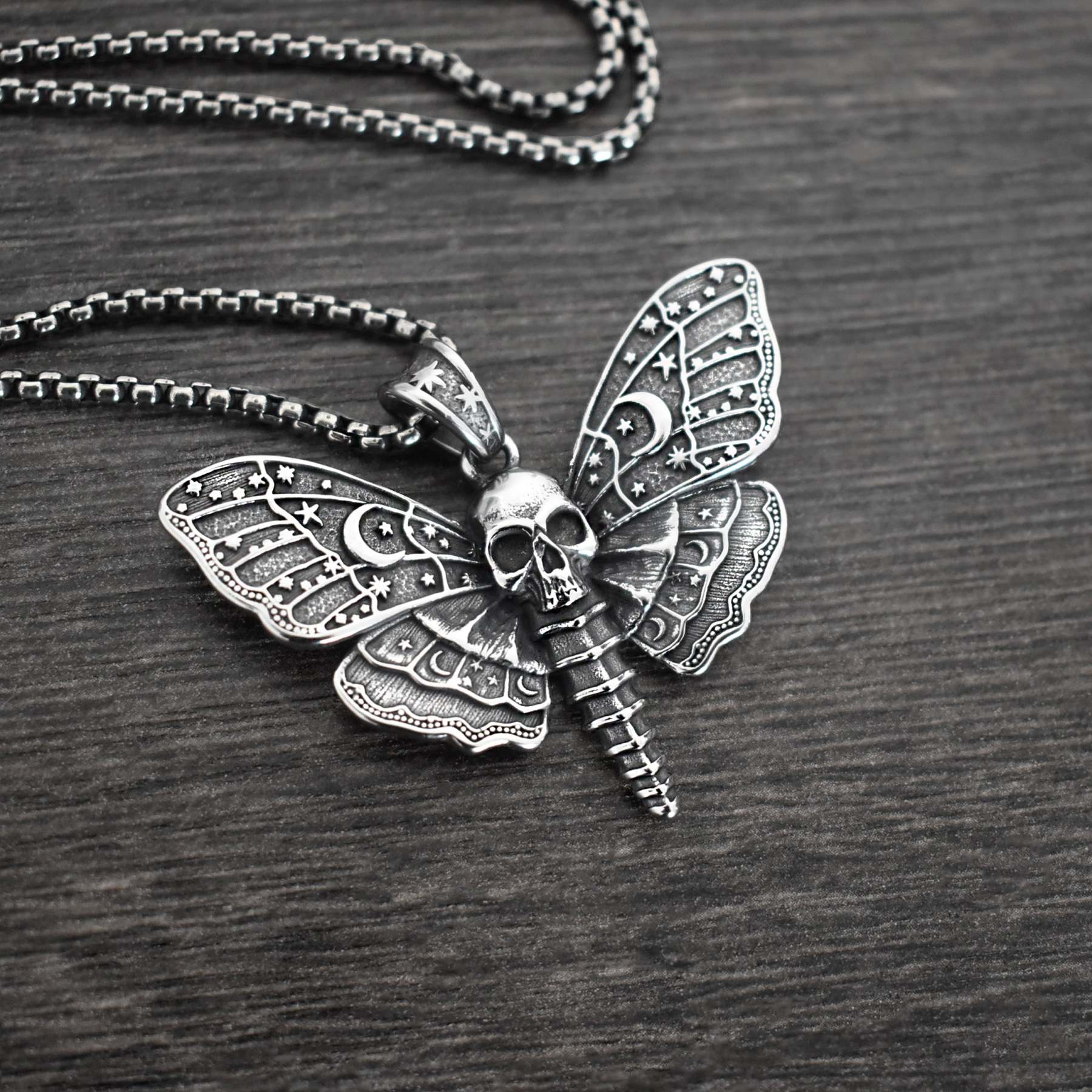 Celestial Death Moth necklace