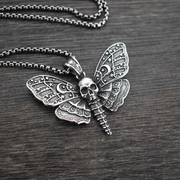 Celestial Death Moth necklace