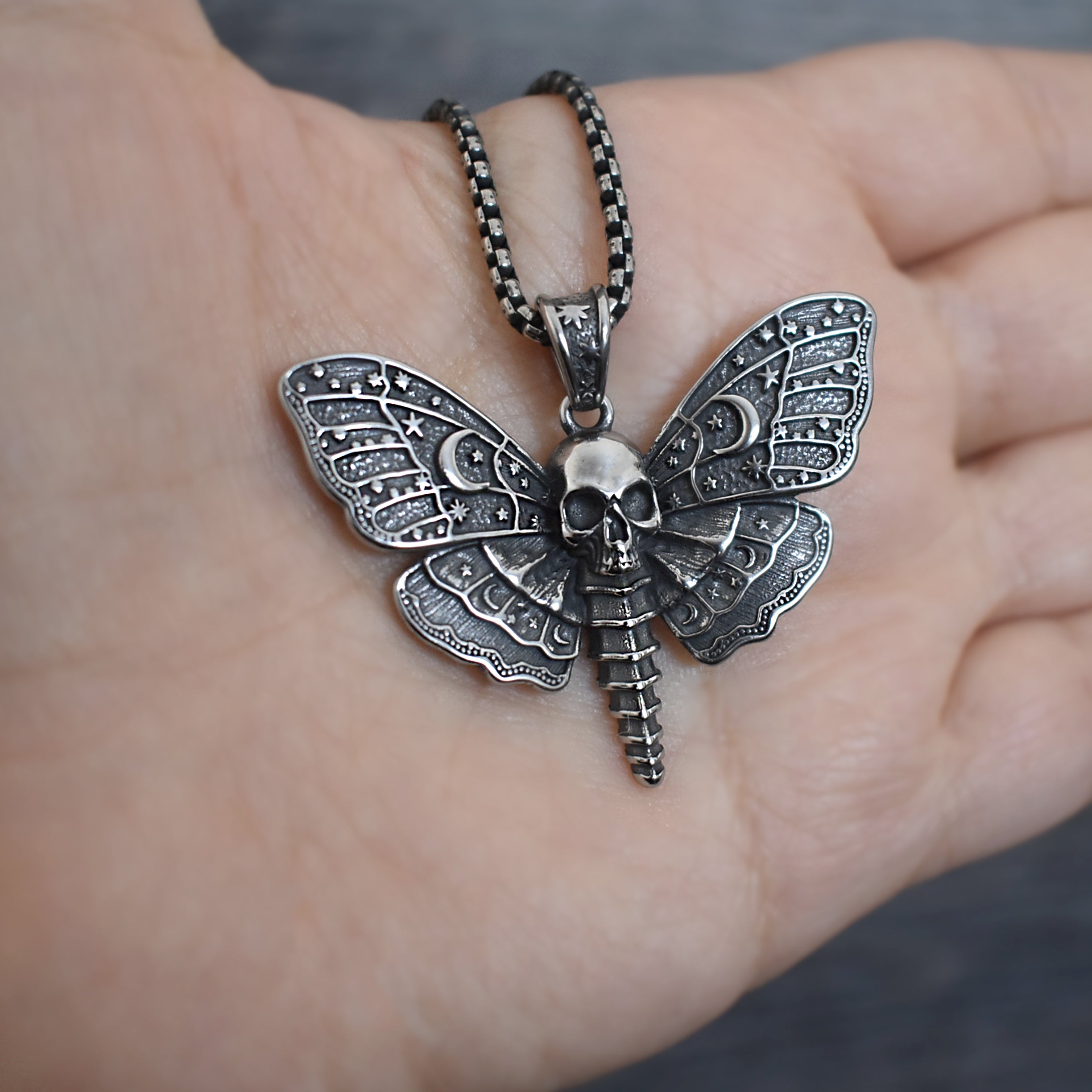 Celestial Death Moth necklace