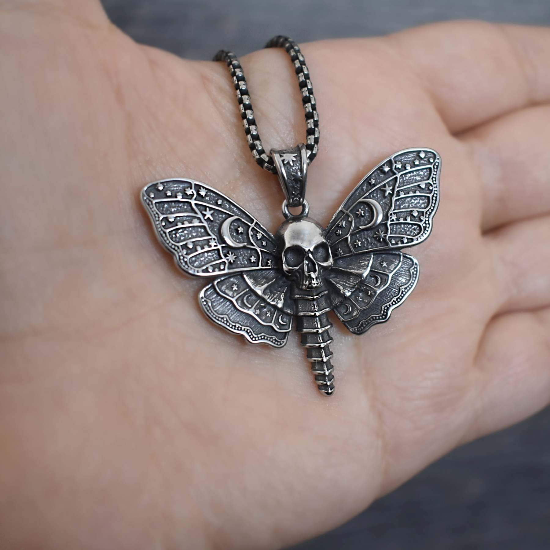 Celestial Death Moth necklace