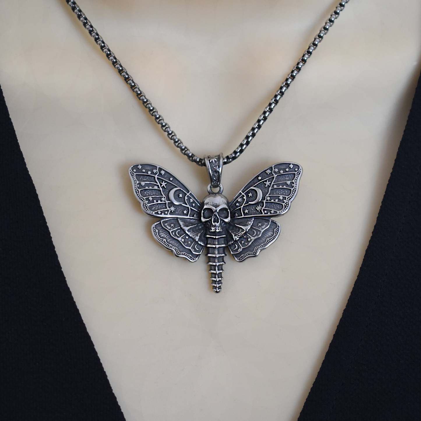 Celestial Death Moth necklace