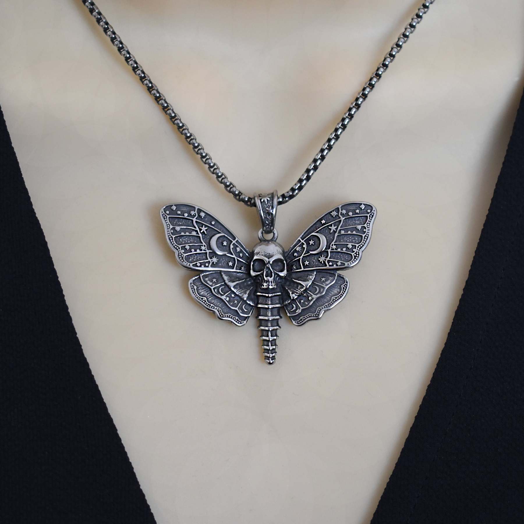 Celestial Death Moth necklace