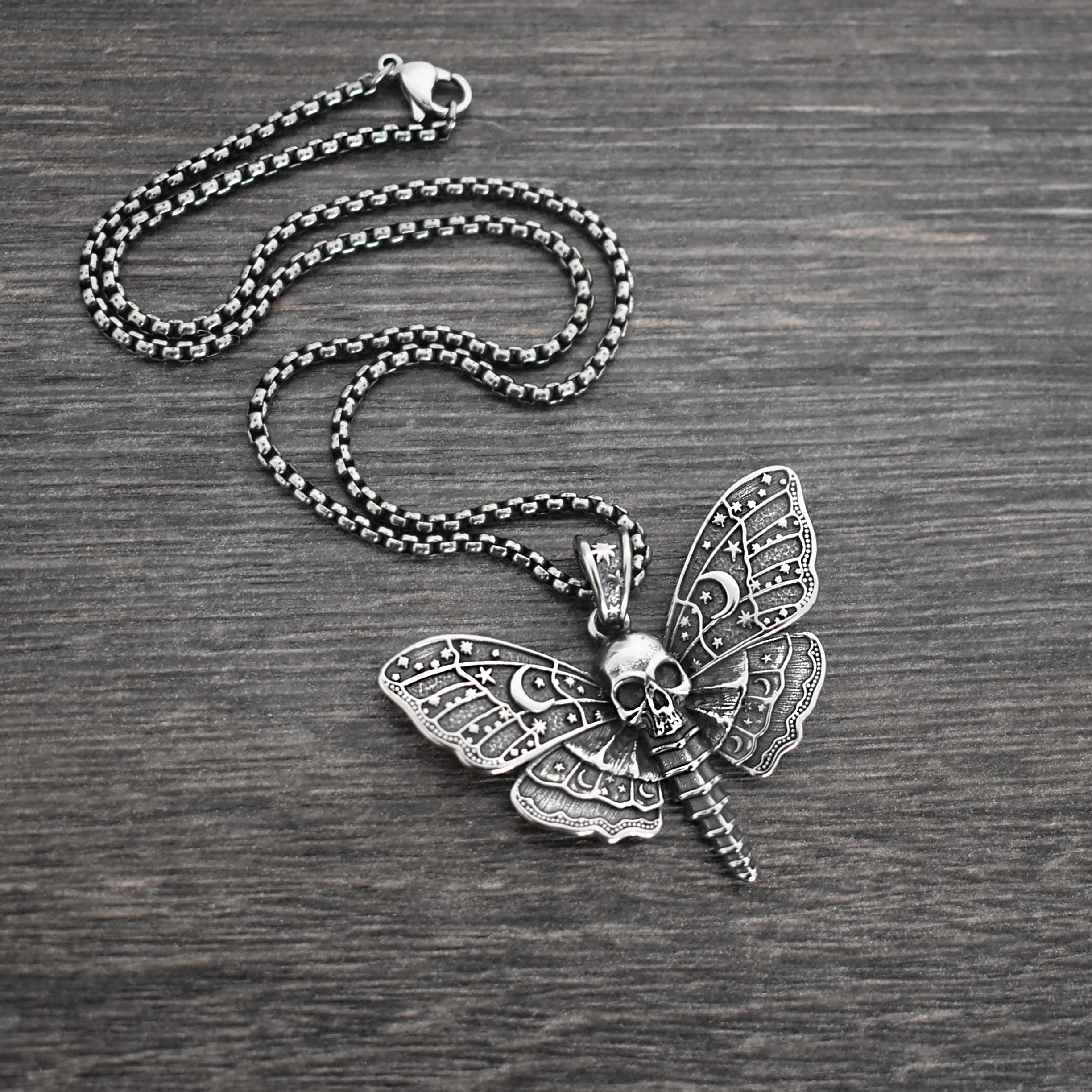 Celestial Death Moth necklace