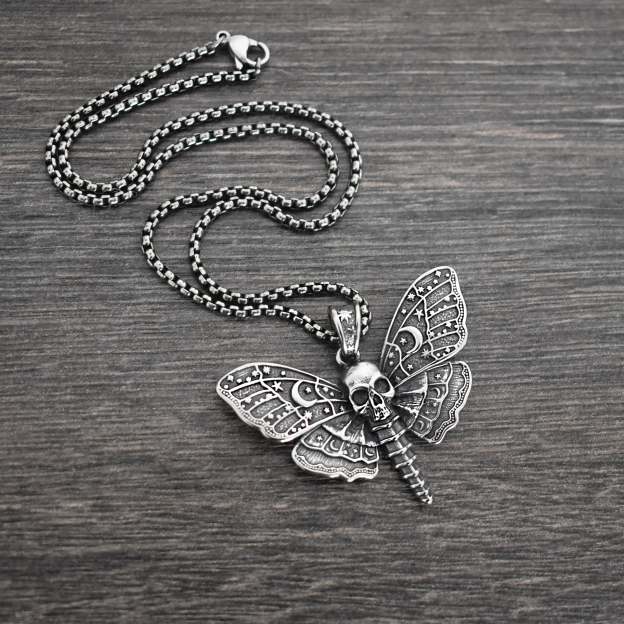 Celestial Death Moth necklace