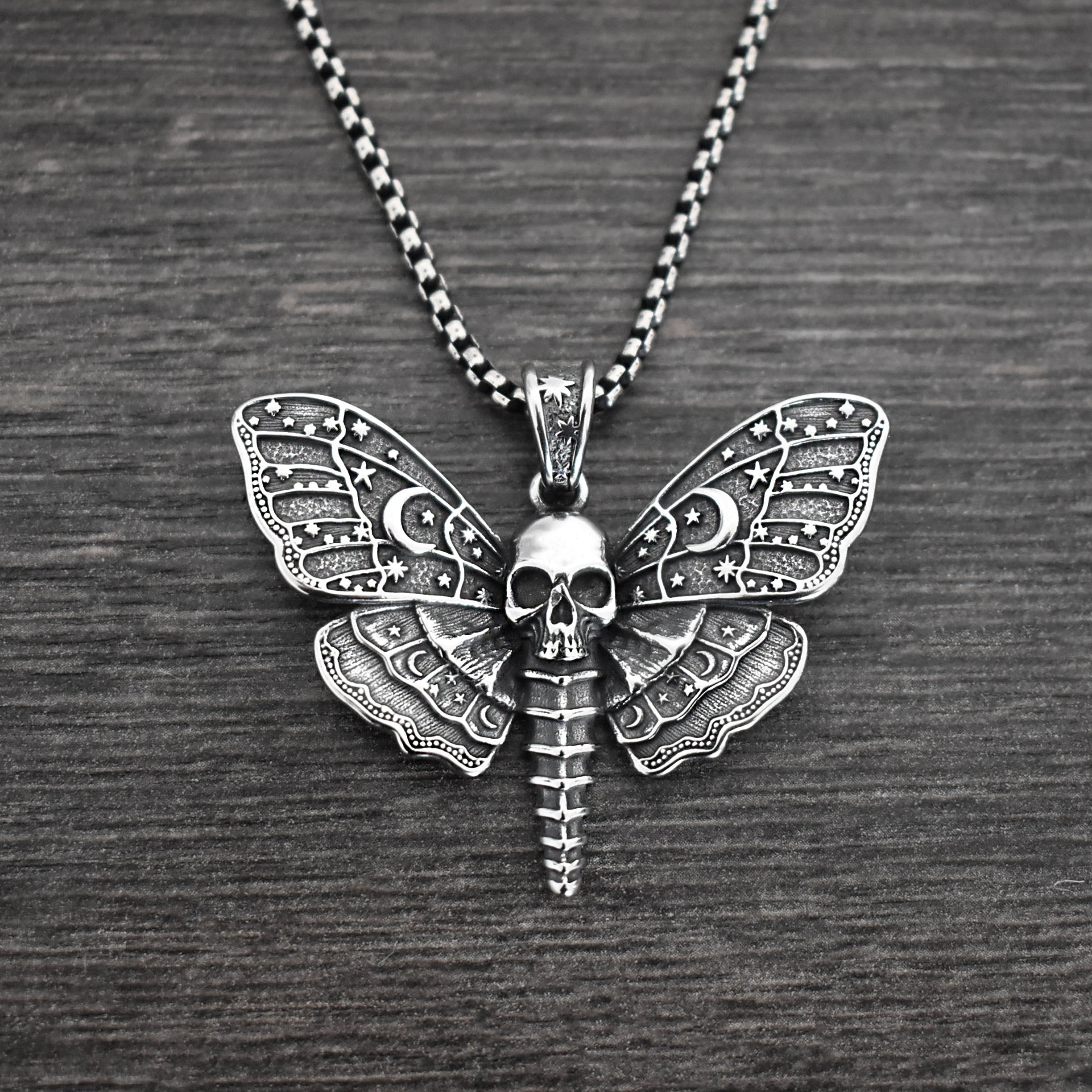Celestial Death Moth necklace