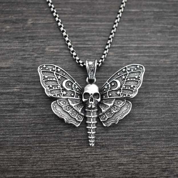 Celestial Death Moth necklace